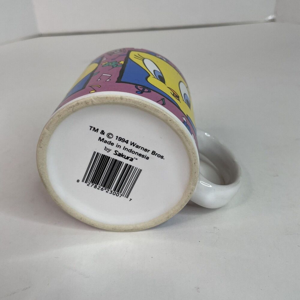 Vintage Tweety Bird Coffee Mug, 1994 Looney Tunes, Multicolored, Ceramic, Sakura - Picture 5 of 8